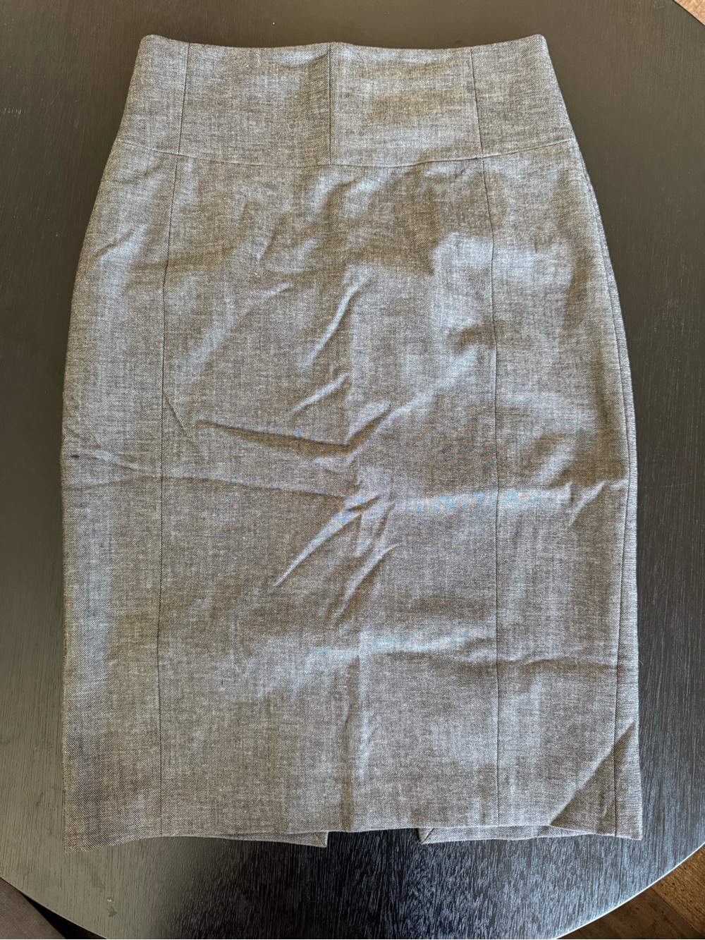 Express Gray Pencil Skirt - Tailored Sheath